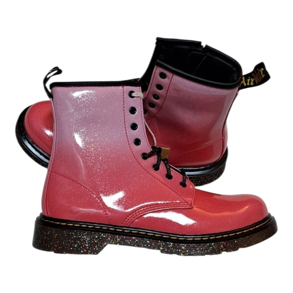 Dr. Martens 1460 Gradient Glitter Lace Up cOMBAT‎ BootS pink Women's Size 6 New - Picture 12 of 15